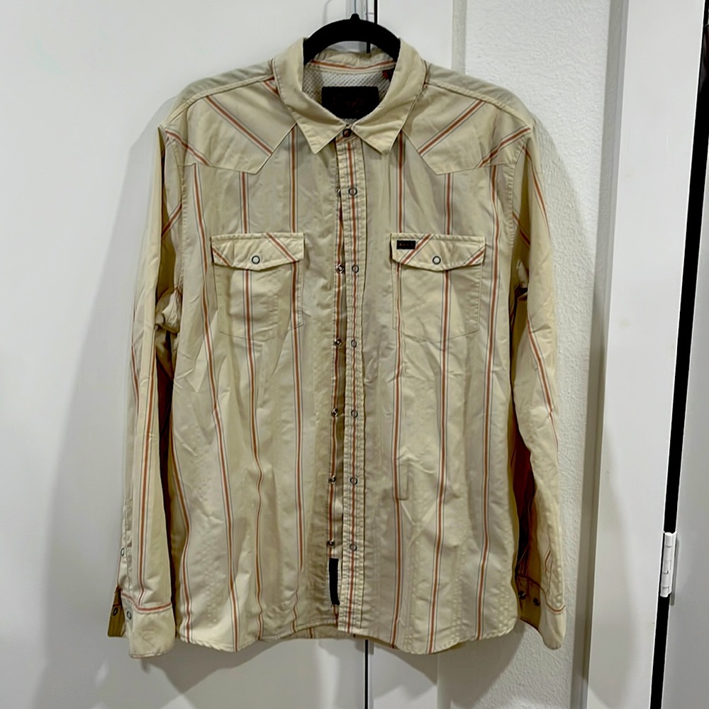 Howler Brothers pearl snap fishing shirt vented